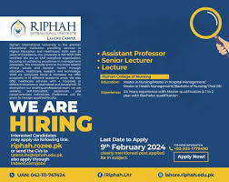 28 University Jobs: Senior Manager Positions at Riphah International University